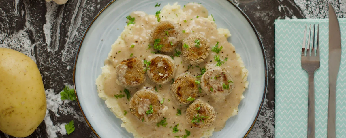 Recipe kit Swedish rice and mushroom balls